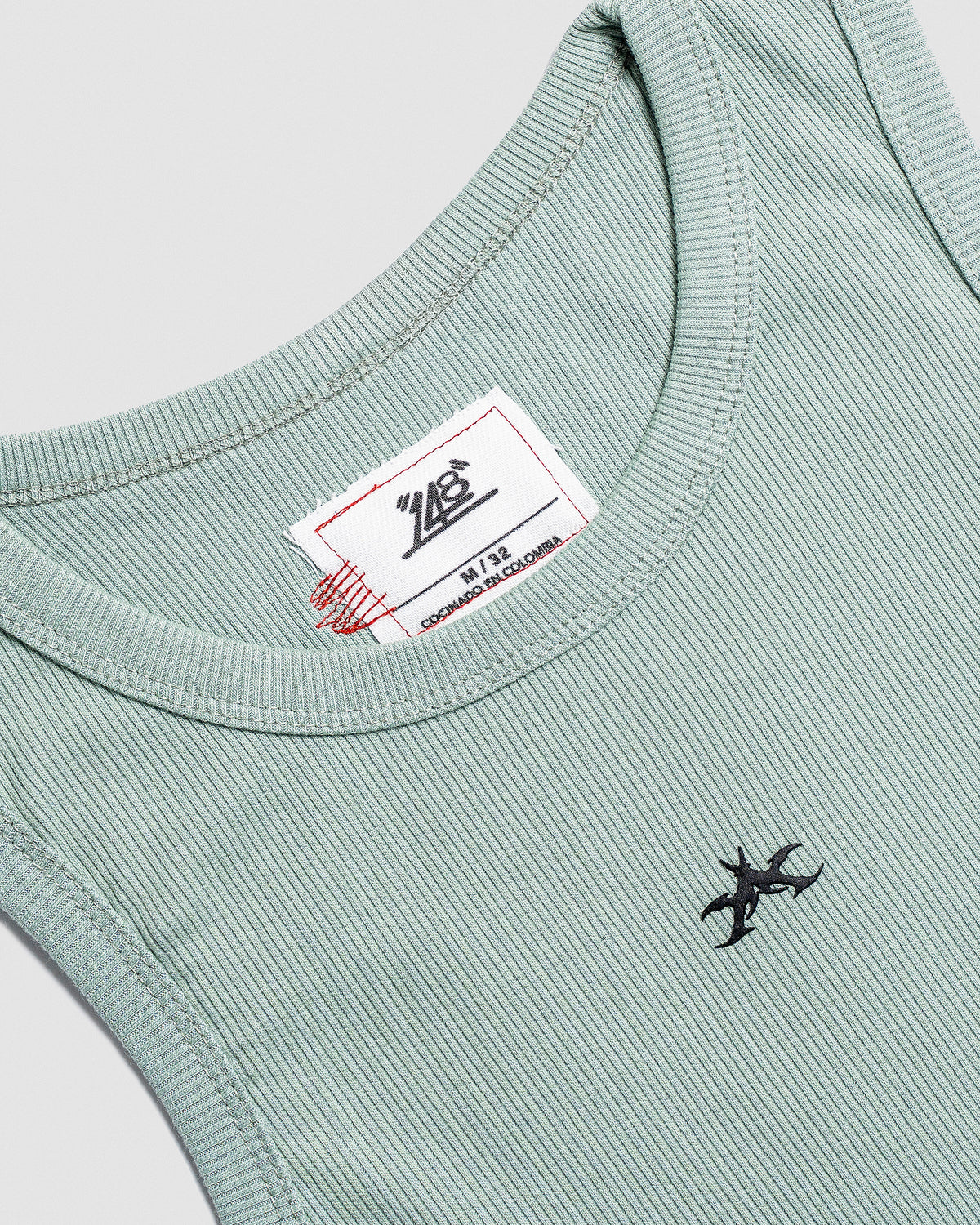 PARSE X 148 RIB CROP TOP GREEN