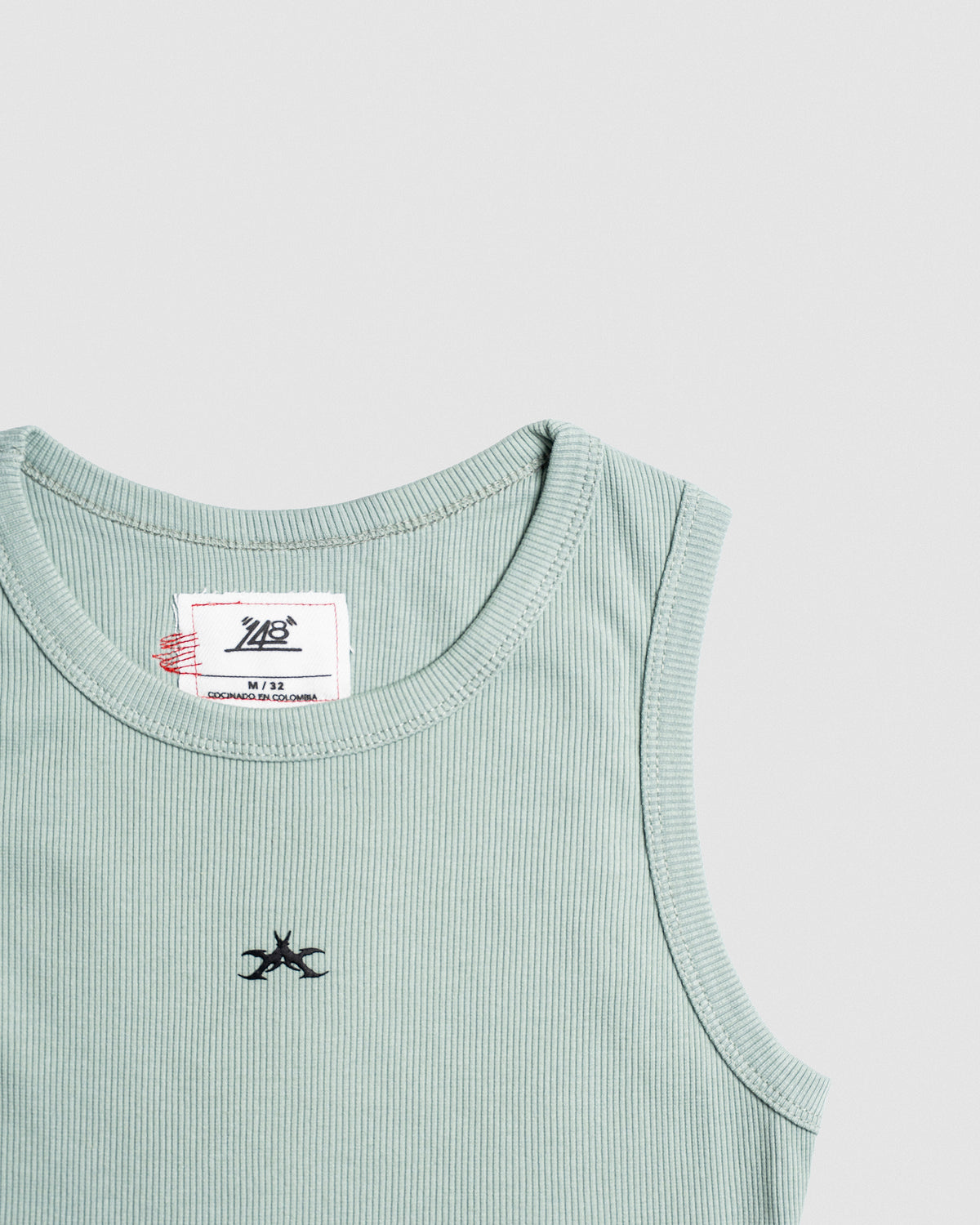 PARSE X 148 RIB CROP TOP GREEN